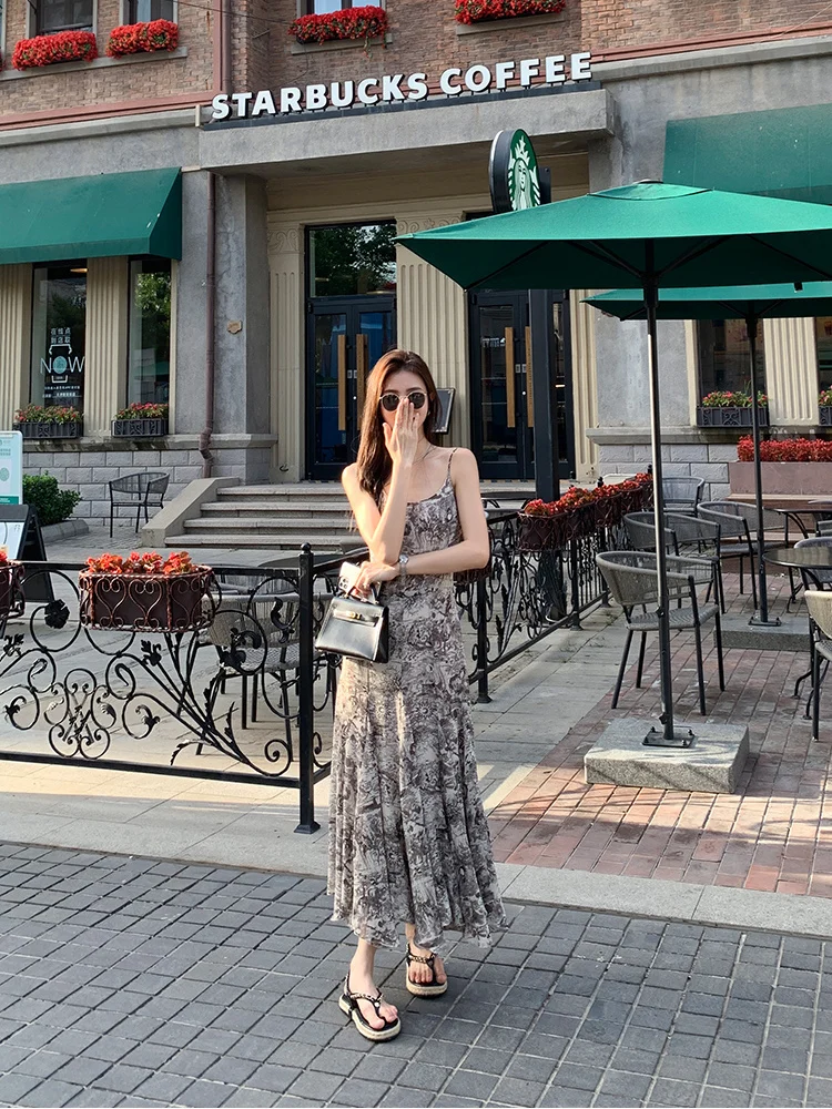 

Летнее дизайнерское платье MULVAN с плиссировкой и эффектом утяжки на талии, фасон «рыбий хвост», повседневное, однотонное, без рукавов, из полиэстера, для женщин