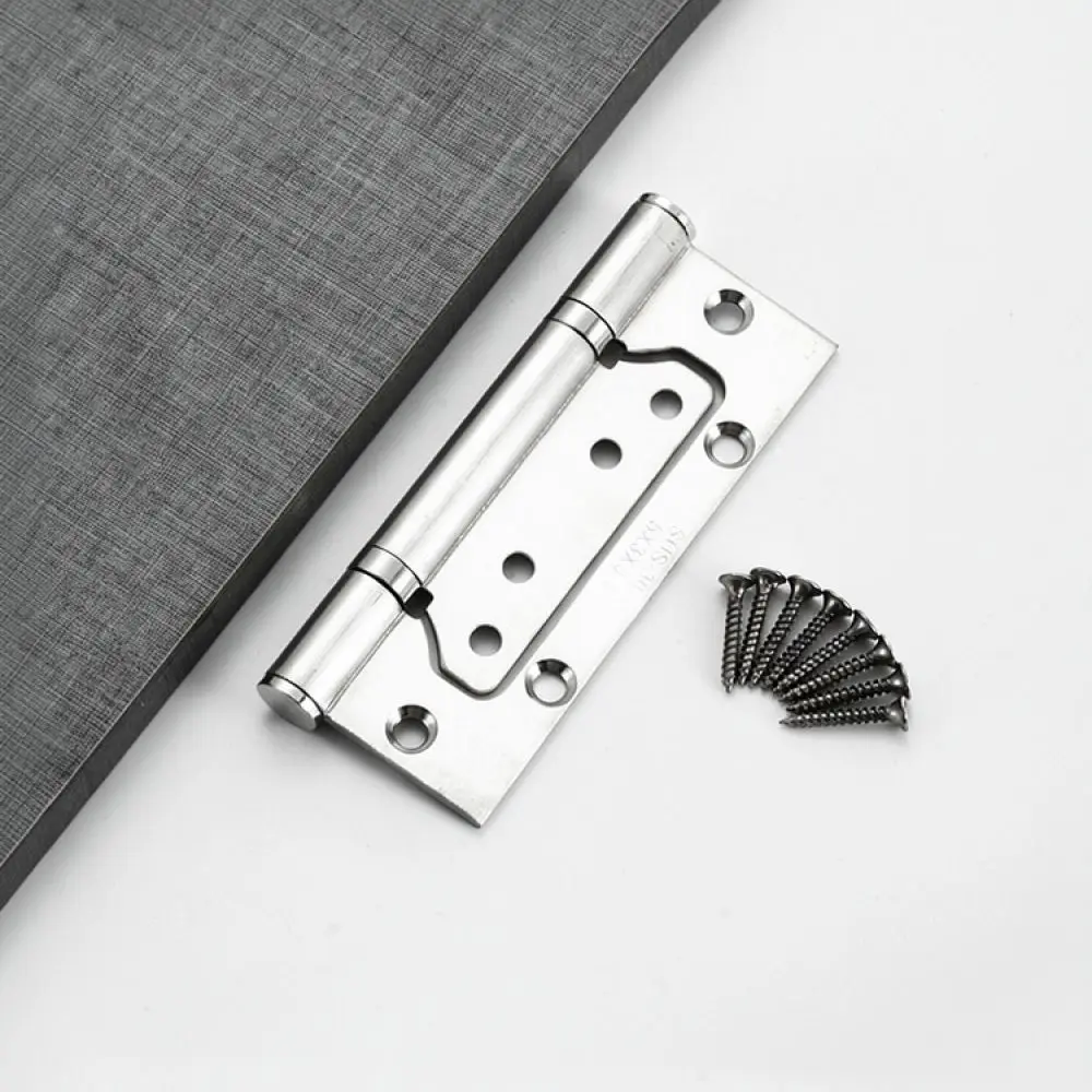 Reliable Stainless Steel Door Hinge Black Finish Non Mortise Thickened Hinge For Home Interior Wooden Gate Fitting