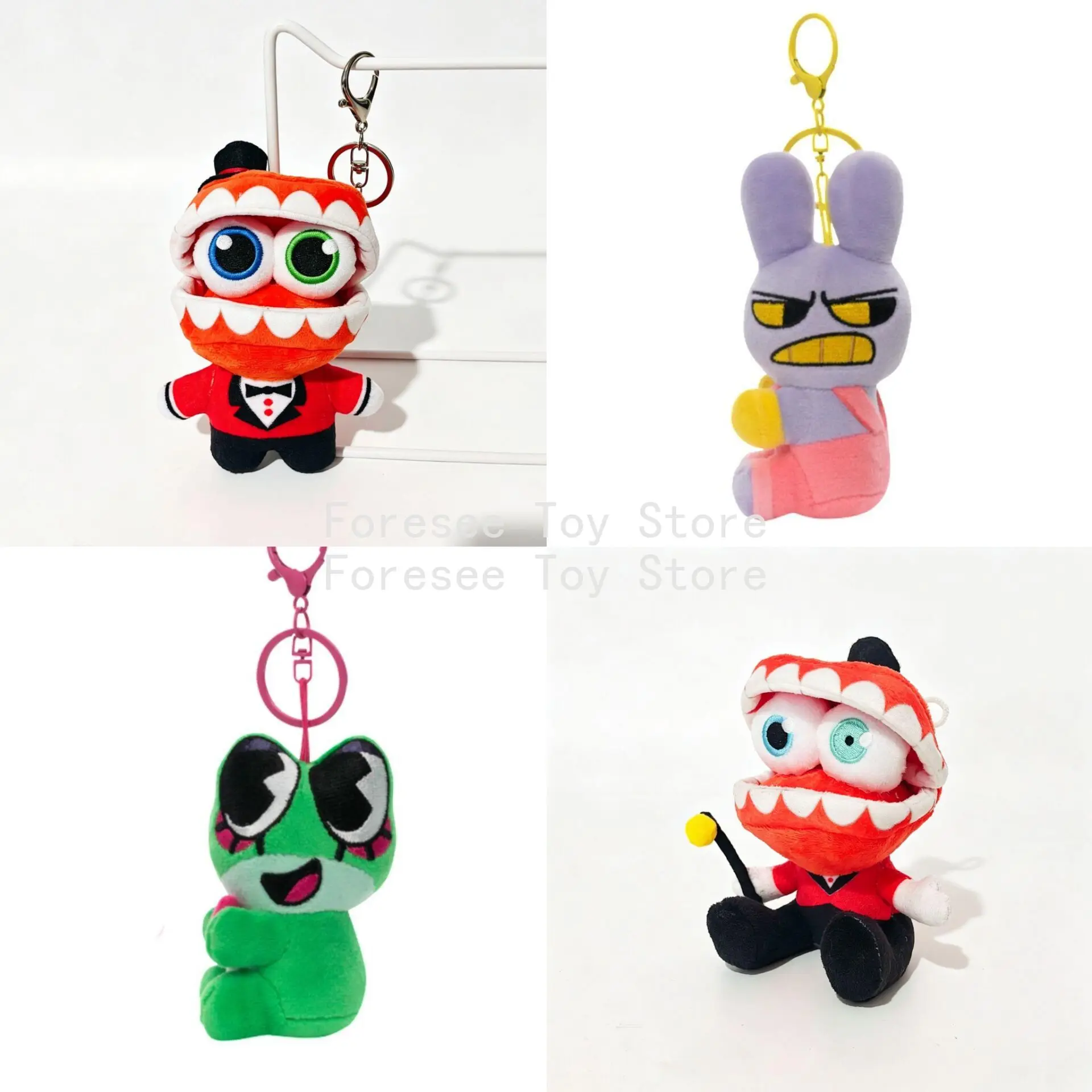 15cm The Amazing Digital Circus Anime Surrounding Cute Plush Toys Jax Caine Rbbit Dolls Keychain Ornament Best Birthday Kid Gift
