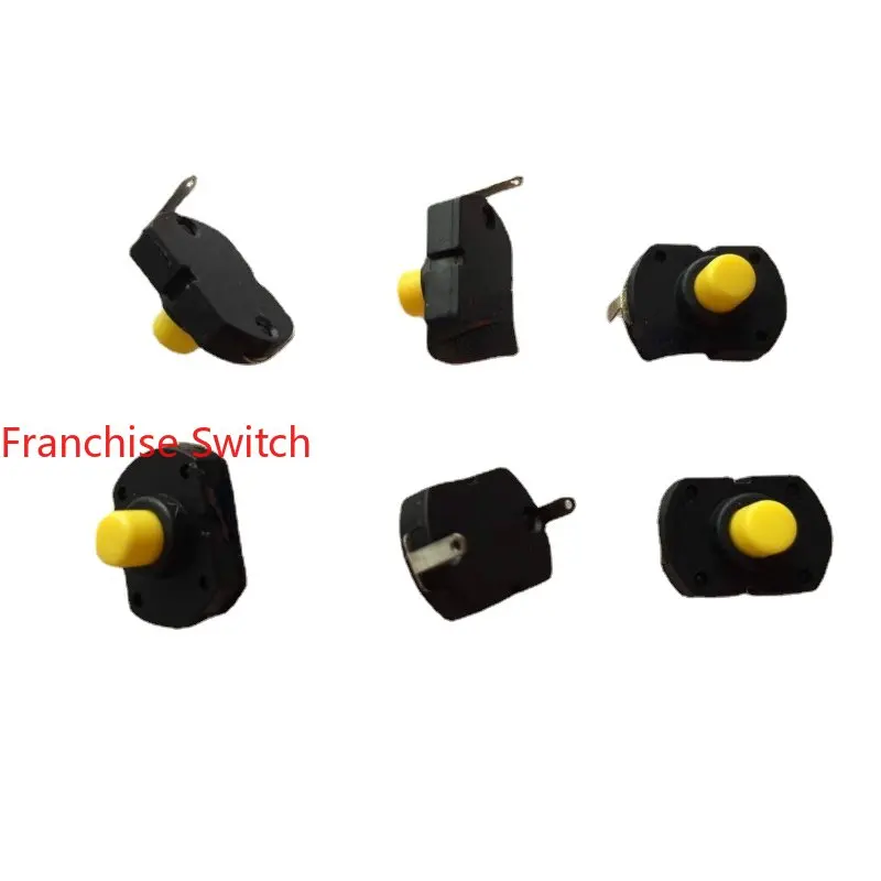 10PCS Self-locking Switch Inserted Into 2-pin Button  With Lock  Flashlight   Touch 