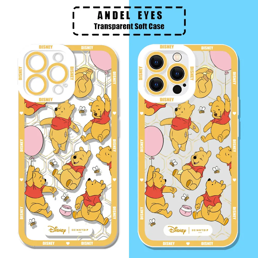 Winnie The Pooh Piglet Tigger Phone Case For Redmi Note 13 12 11 ProPlus 12S 11T 11S 10 10S 9 9S 8T 8 Pro Max Transparent Cover