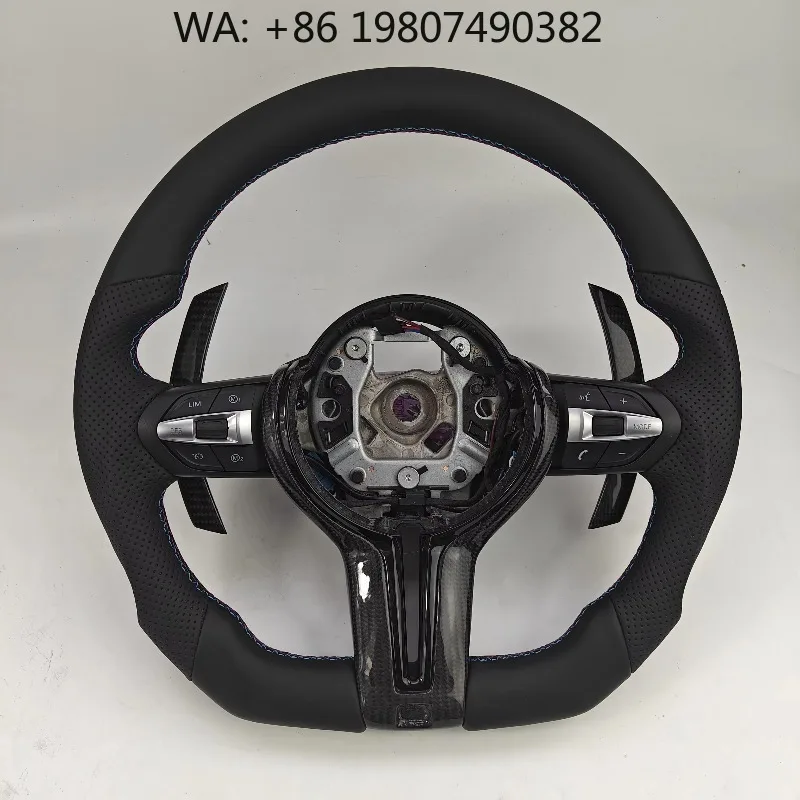 Flat Bottom LED RPM Carbon Fiber Steering Wheel Custom Sport For 2010-2016 Compact Auto