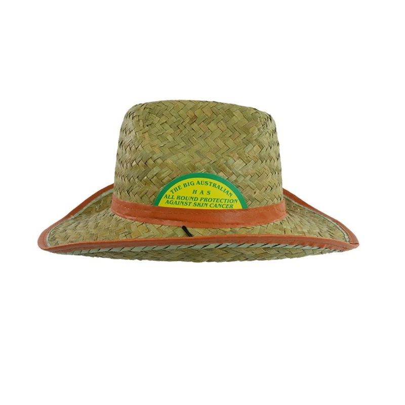 Capacious Cooling Straw Hat With Reinforced border 5.5 Inches Top Height Excellent For Hiking Farming tasks Y166