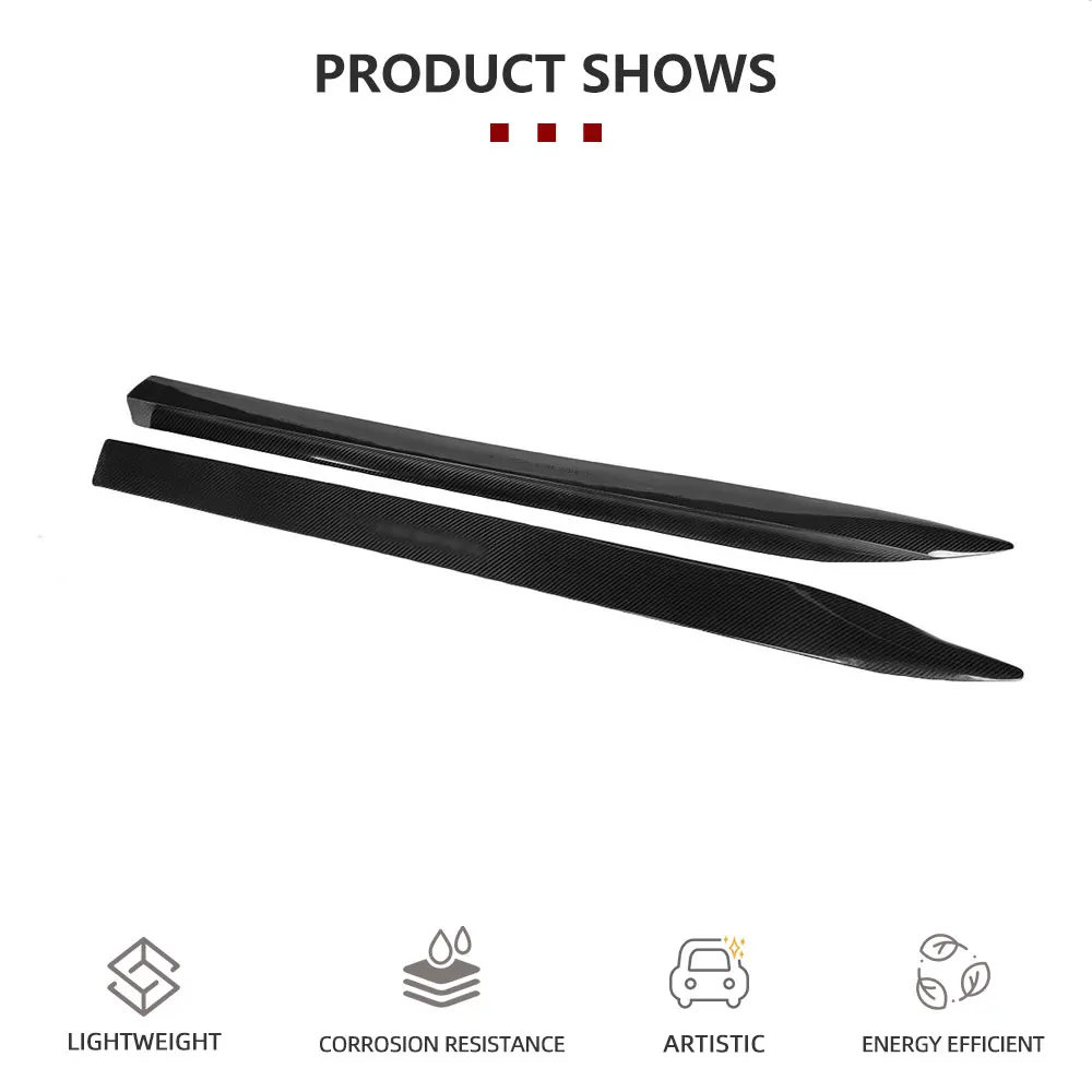 Carbon Fiber Car Side Skirts Extensions Lip for Lexus GS GSF Standard Sport Sedan GS350 2012-2015 Side Door Apron Lip Body Kit