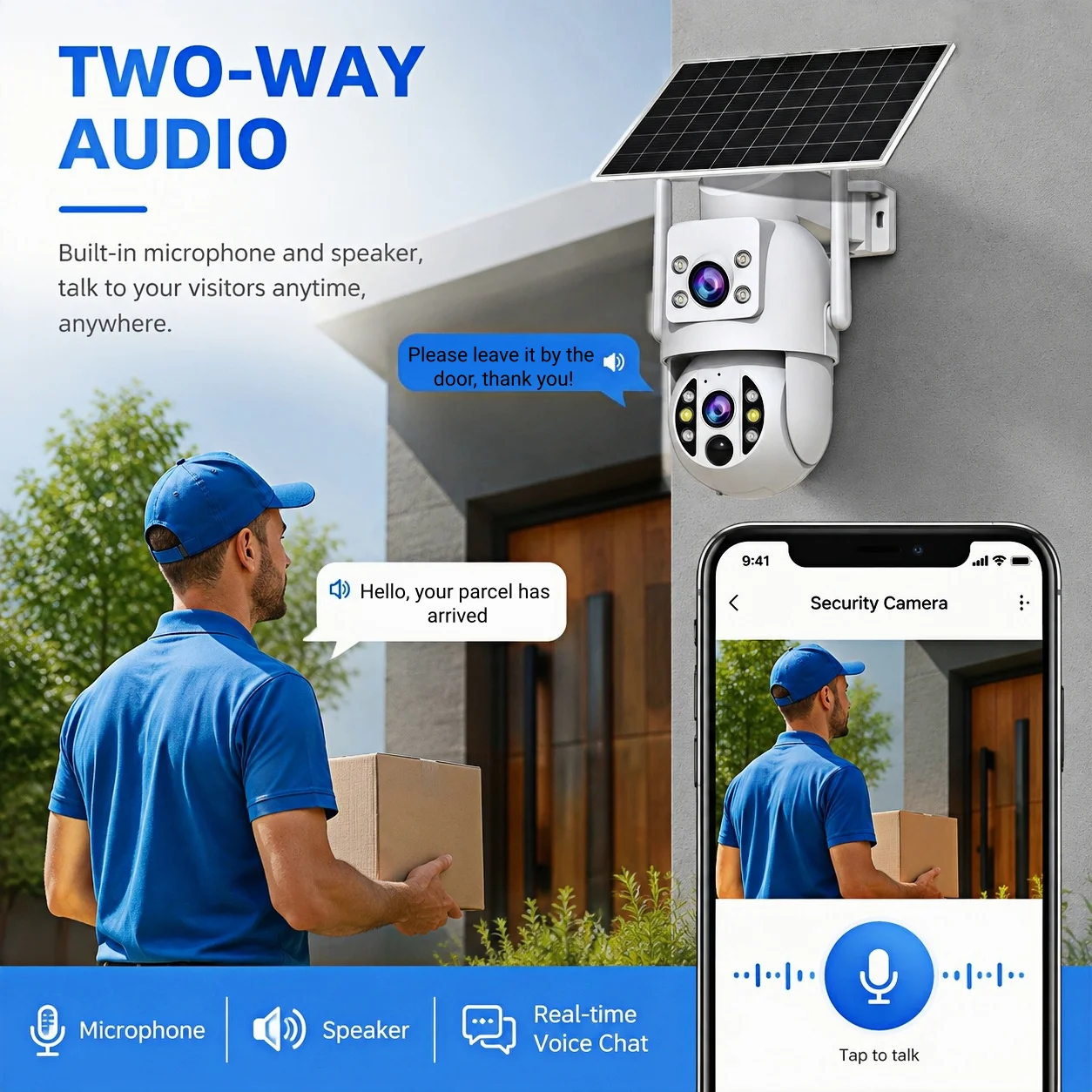 JOOAN 4K Outdoor Solar WiFi Camera Dual Lens Human Detect Night Vision Low Power Battery IP Camera CCTV Security Protection - view 6