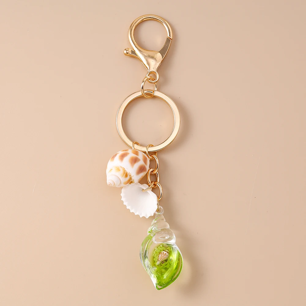 Aihua Bunter Bohemian-Stil Niedlicher Muschel-Schlüsselanhänger für Männer und Frauen, Handtaschenanhänger, DIY-Schmuck für Sommer, Strand und Urlaub, Geschenk – Detail 11