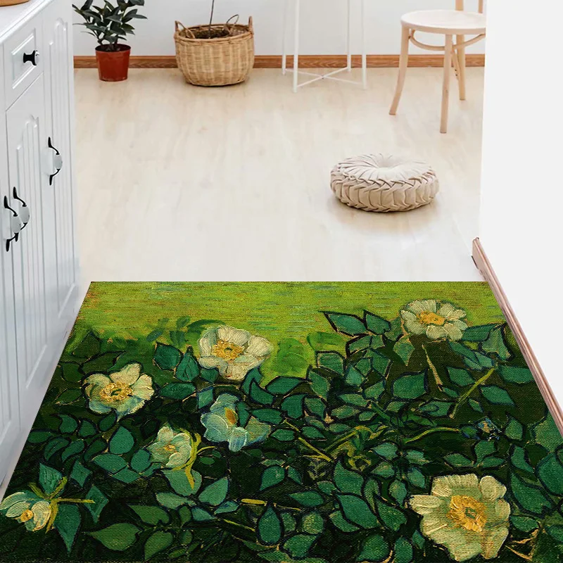 

Garden Floral Doormat Cropped Footpad Non-slip dust-proof Area Rugs Corridor Kitchen Home Bedroom Decor Carpets Toilet Floor Mat