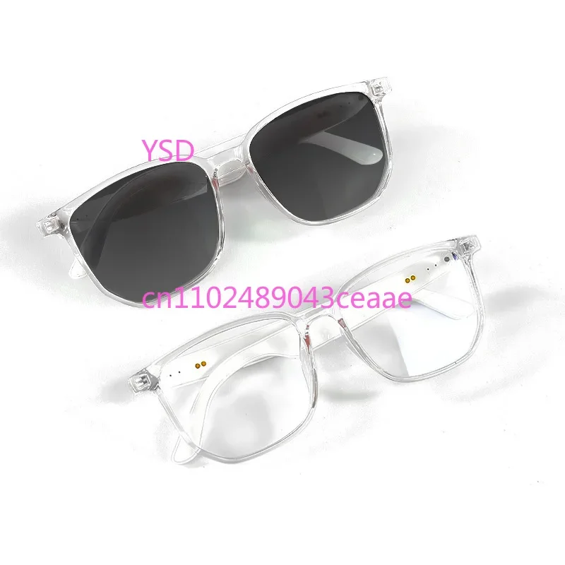 Smart Bluetooth Glasses (Polarized Sunglasses, UV/Blue Light Protection, Music & Call Support, Interchangeable Clear Lenses)