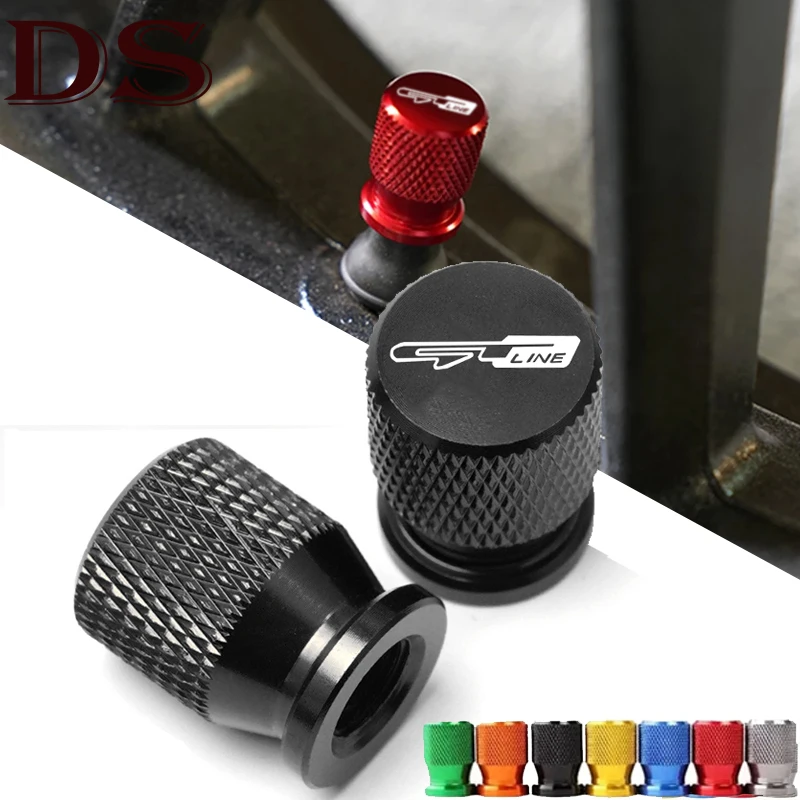 For Kia Rio Ceed Optima Sportage Picanto Proceed GT Line Car Accessories Wheel Tire Valve Caps Tyre Stem Covers Waterproof Plug