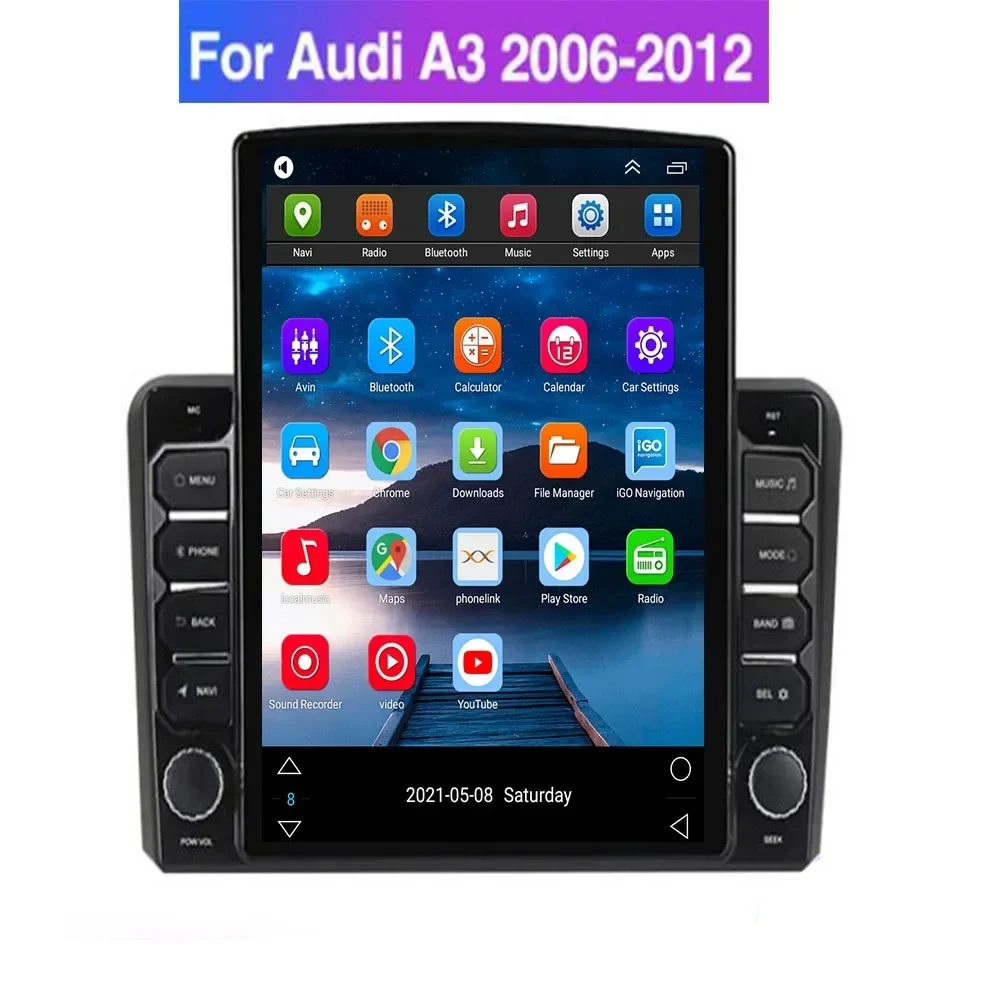 Android 14 Car Radio Multimedia GPS Wireless Carplay GPS RDS for Audi A3 8P 2003-2012 RS3 Sportback 2011-2012 S3 8P