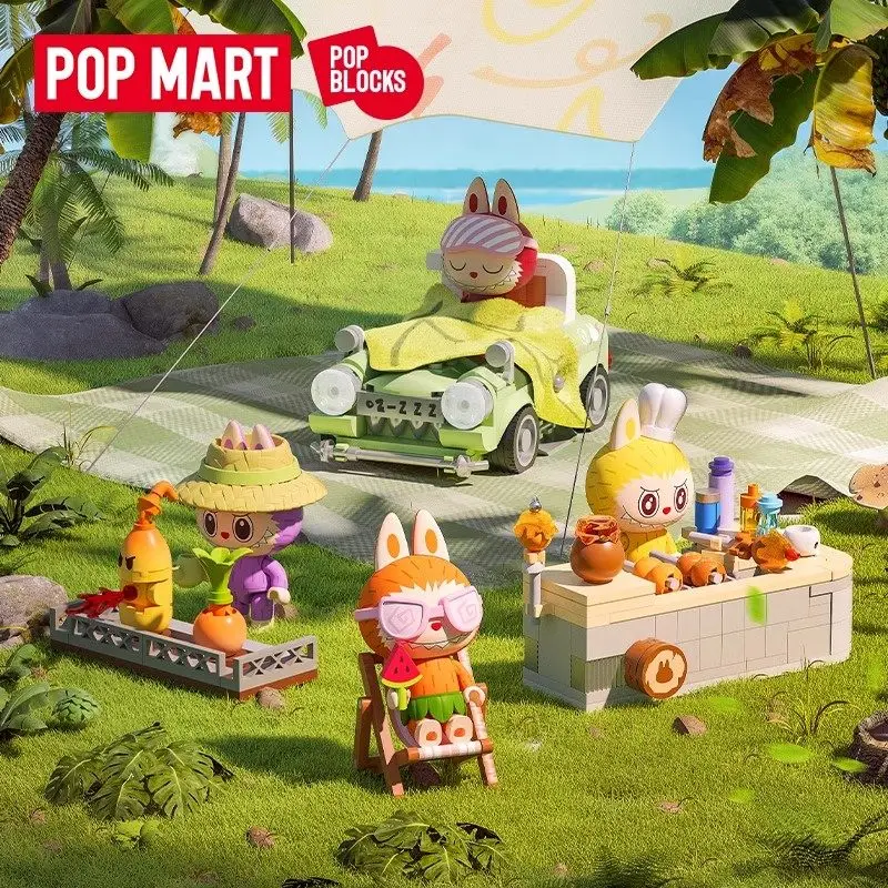 

POP Mart The Monsters Forest Secret Base Building Block слепая коробка серии 2, украшение комнаты Labubu, детский подарок на день рождения