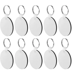 10pcs Sublimation Heat Transfer Double-sided Blank Keychain Pendant-shaped Gift (round) Keychains Blanks Handicraft