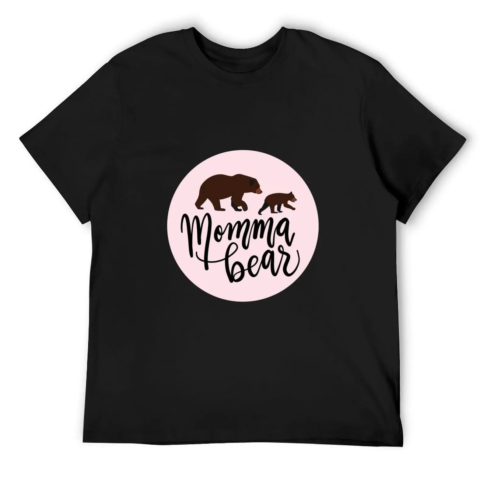 Momma bear - pretty handwriting - pink - it’s a girl T-Shirt graphic shirts quick-drying vintage t shirt men