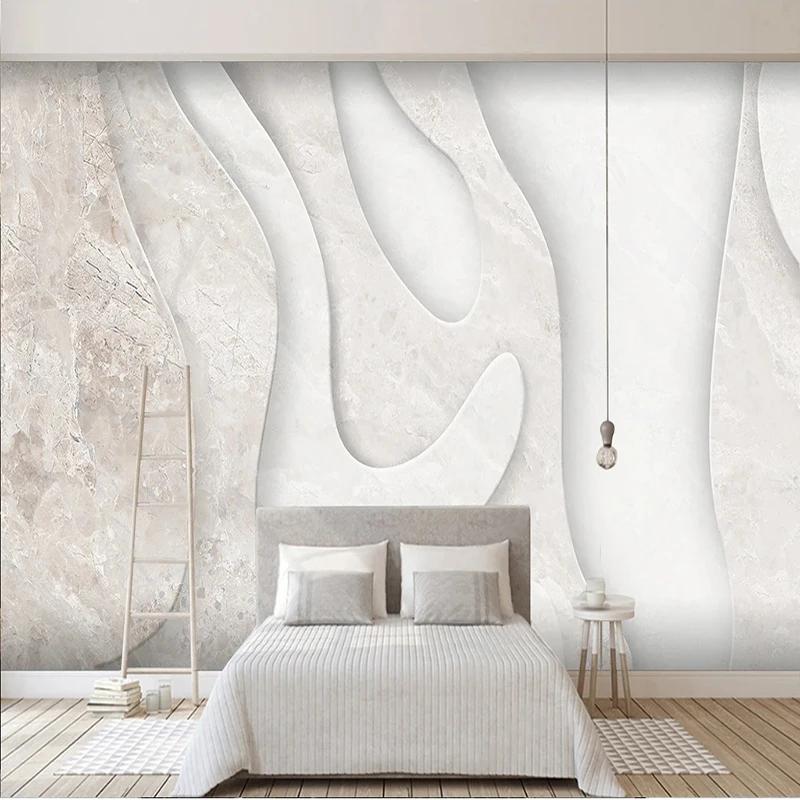 Papel tapiz 3D personalizado, luz nórdica moderna, bolsa suave de lujo, Mural para sala de estar, dormitorio, sofá, fondo, decoración del hogar, pegatinas de pared 3D