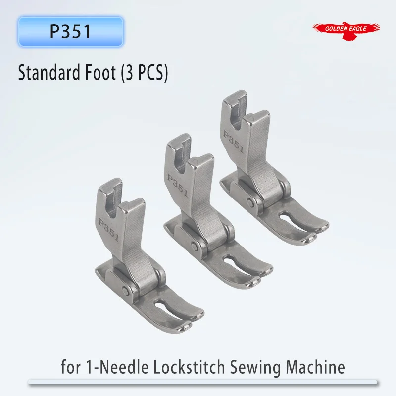 3PCS P351 Standard Foot For Industrial 1-needle Lockstitch Sewing Machine JUKI BROTHER All Steel High Quality Sewing Accessories