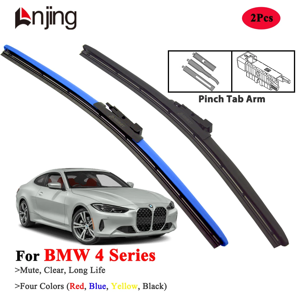 

LNJING Colorful Wiper Blades For BMW 4 Series 420i 428i 430i 435i 440i 2013-Now