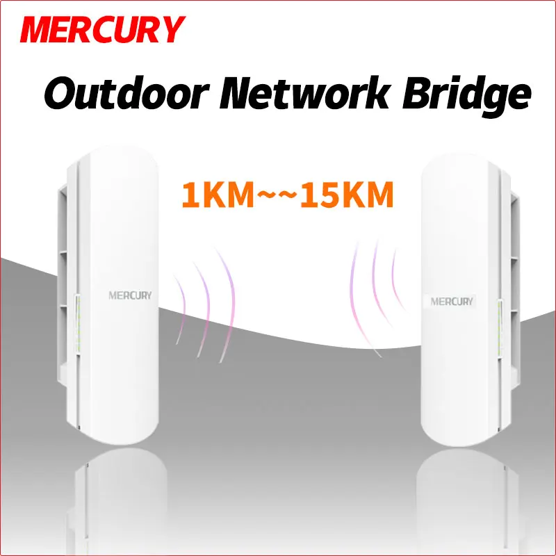 Mercury Wireless Bridge Remote Transmission 2.4G/5.8G WiFi Outdoor Waterproof 1KM-15KM POE Point-to-point Hotspot Base Station