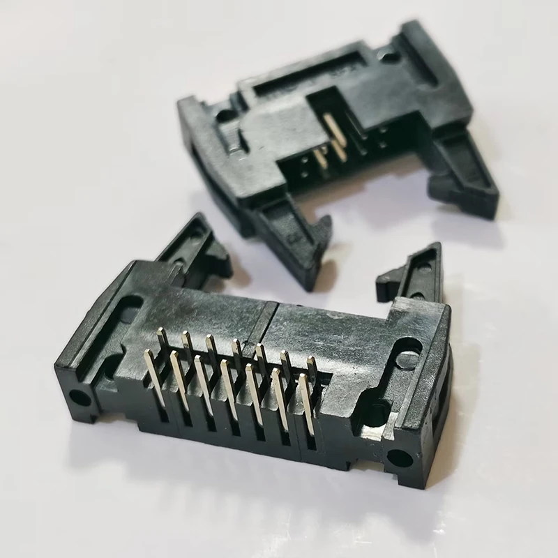 10Pcs DC2 10/12/14/16/20/26/30/34/40/50/64 Pin 2.54mm Pitch Male Socker 90° Right-Angle IDC Box Headers Connector For FC Cable