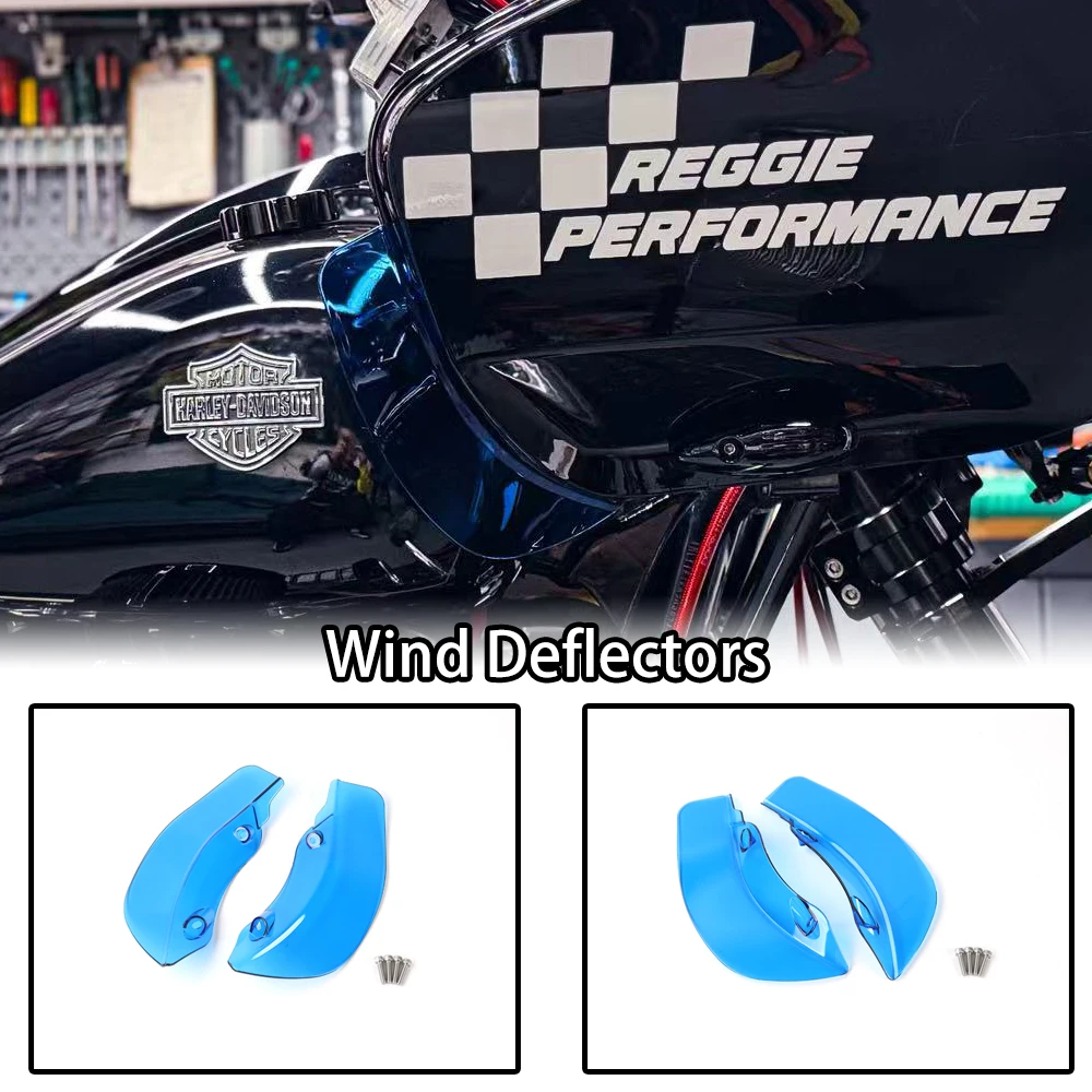 

Подходит для Harley Road Glide FLTRX 2015-2023, обтекатель мотоцикла, боковые широкие воздушные дефлекторы крыла | Высококачественная прочная защита от ветра