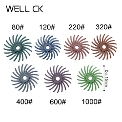 10 sztuk/worek Dental szczotka ścierna Grit 80-1000 Composite Spiral wykończenie tarcza do polerowania koła polerowanie tarcza polerska