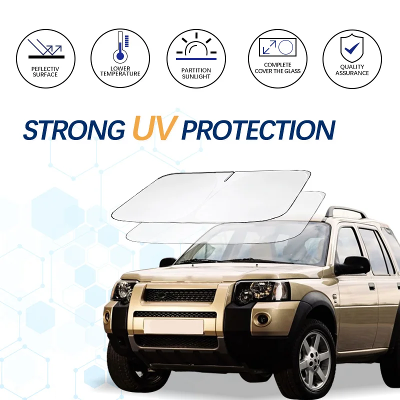 

Windshield Sun Shade For Land Rover Freelander 1 Freelander 2 4X4 Sunshade Sun Visor Protector Foldable Blocks UV Rays Cooler