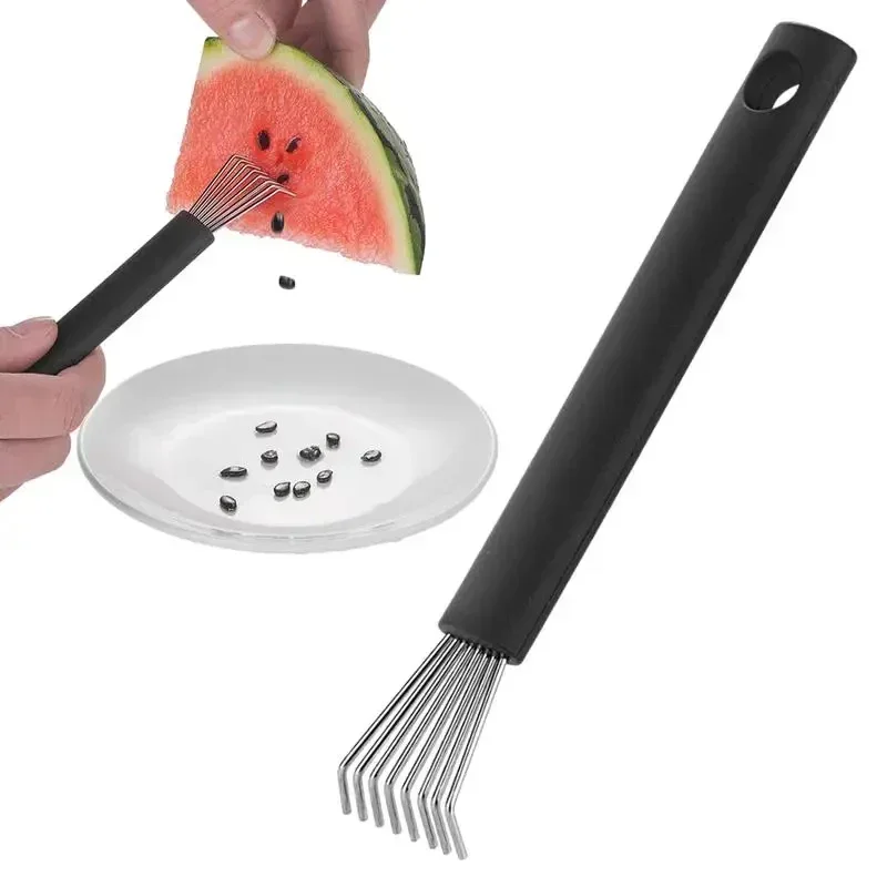 

Watermelon Seed Removal Tool Stainless Steel Watermelon Seed Stripper Portable Simple Plastic Handle Watermelon Seed Remover