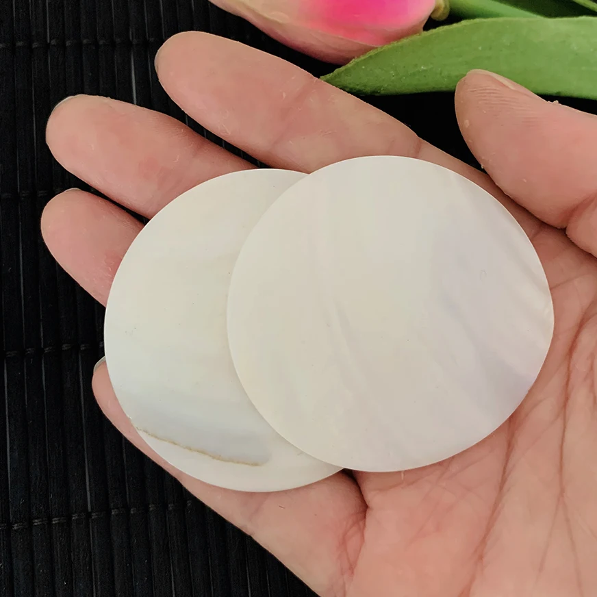 5pcs 6mm-22mm Natural Round Disk Mother of Pearl Flat Back Shell DIY Jewelry Round Slice MOP Shell for Necklace Phone Case Patch