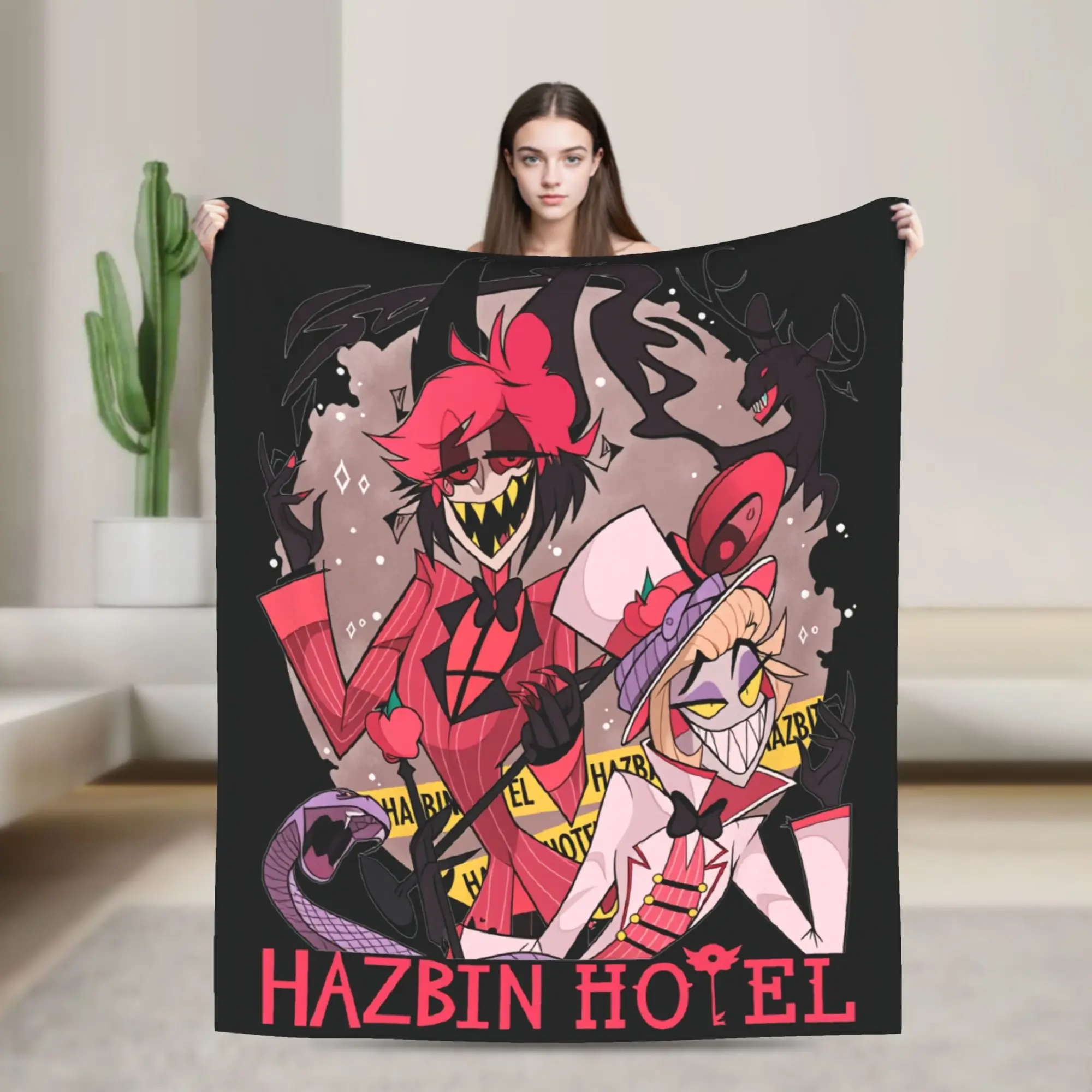 Hazbins Hotels Lucifer  Blanket Quality Warm  Throw Blanket Winter Child Bedroom Street Trend Bedspread