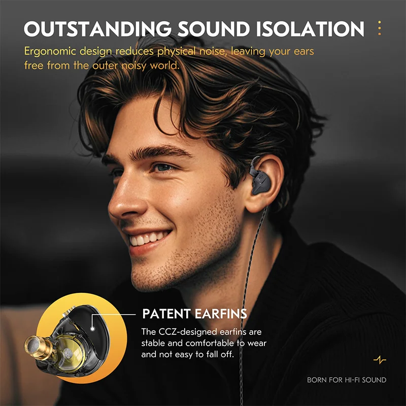 سماعات أذن CCZ سوناتا DC03 HiFi داخل الأذن 10 ثنائية مغناطيسية ديناميكية من من من من من من من من نوع 12pin-z سماعات رأس سلكية متوازنة عالية النقاء