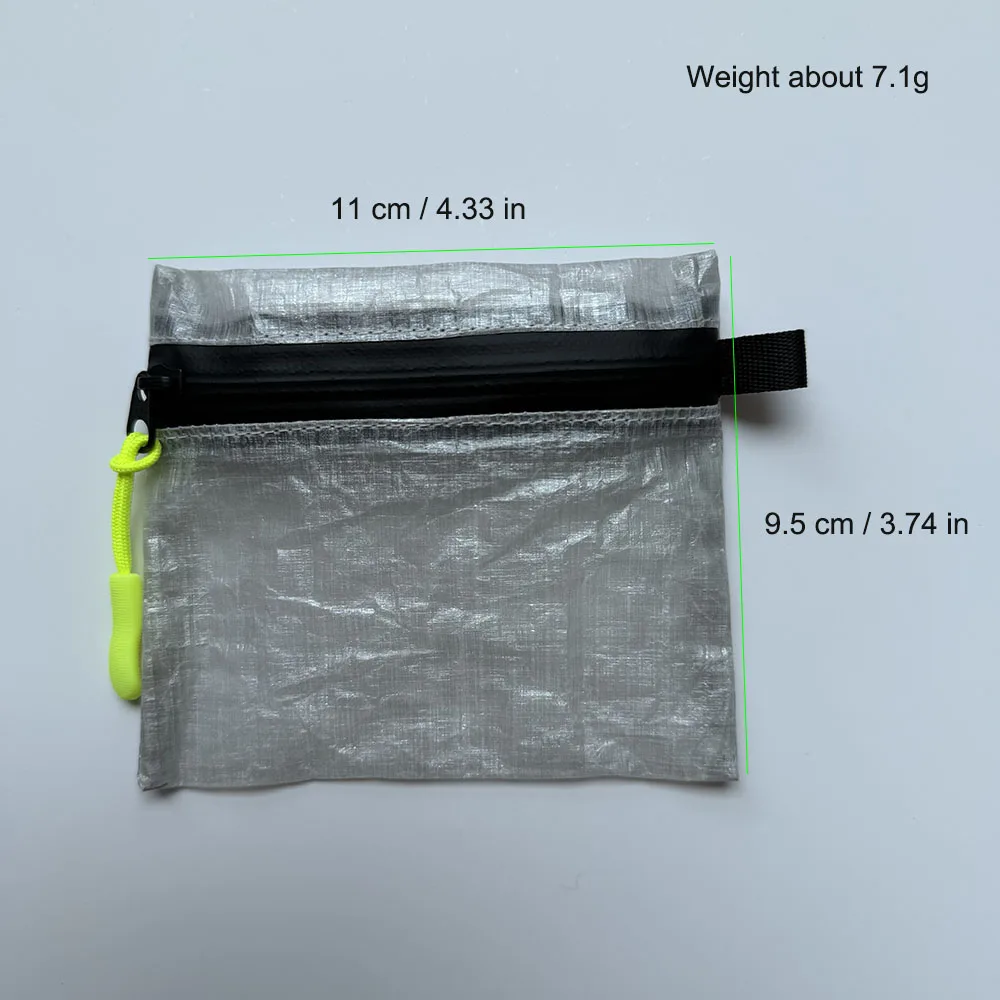 DCF Mini-Aufbewahrungstasche, ultraleicht, YKK-Reißverschlusstasche, Münzgeldbörse, Outdoor, Camping, Wandern, wasserdicht, Organizer-Sack für Kopfhörer