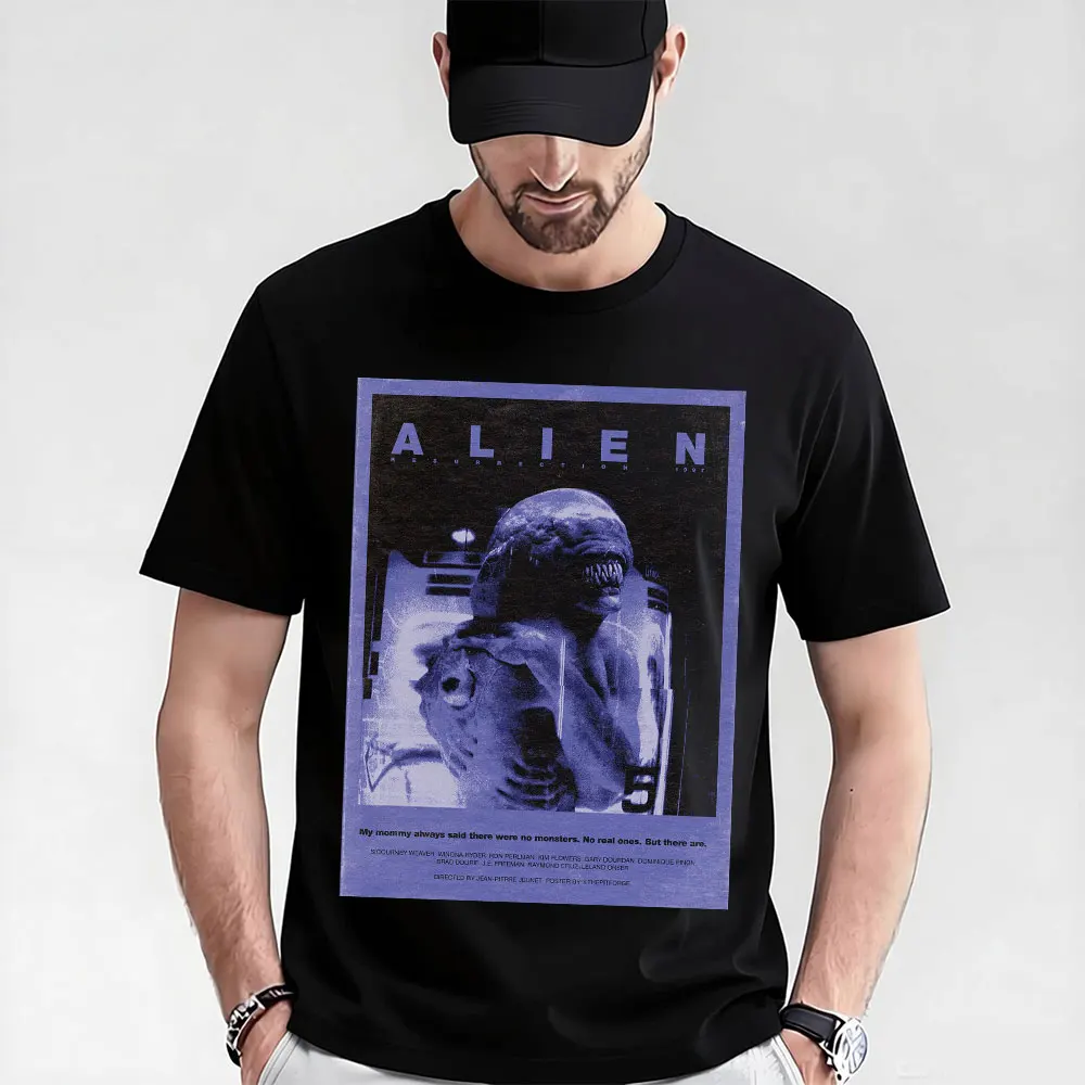 

Retro Horror movie Alien Sic-Fi Gift T-Shirt Weyland Xenomorphe Graphic clothes 0320 Large size tops S-6XL 100% cotton print Tee