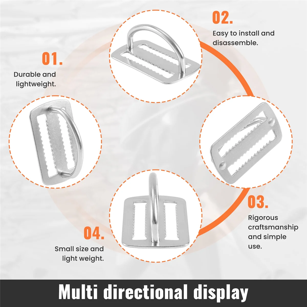 SMIEA 316 الفولاذ المقاوم للصدأ D حلقة مشبك الغوص حزام الوزن حارس ل 5 سنتيمتر حزام الوزن تصفح السباحة الرياضة اكسسوارات