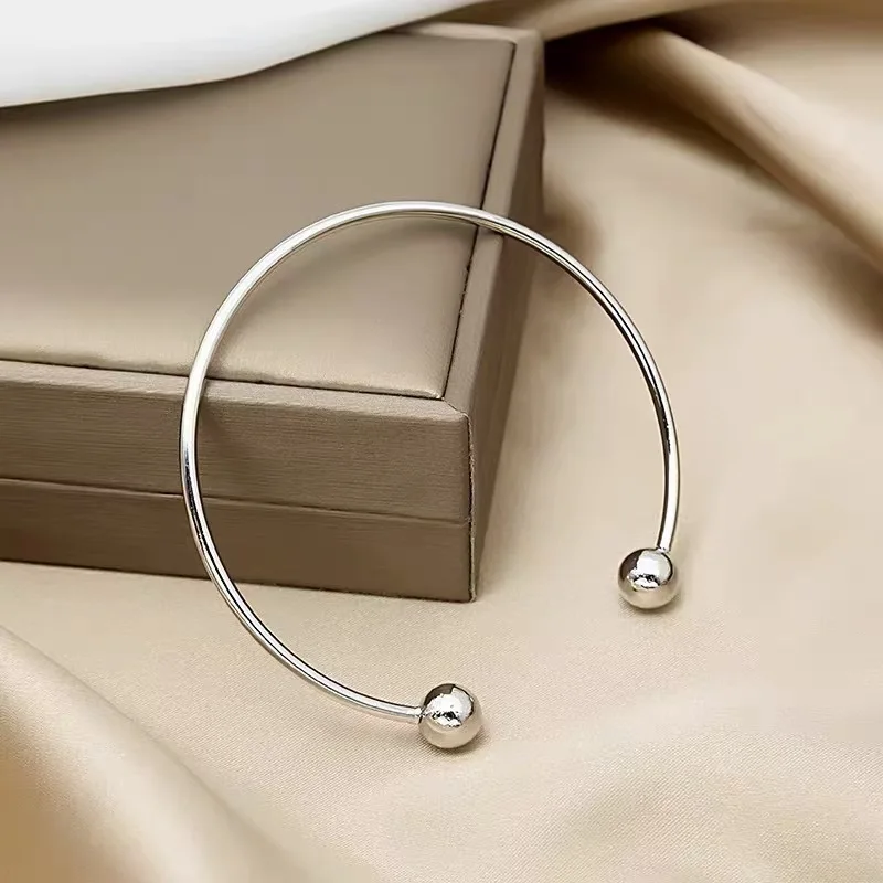 

1PC Stainless Steel Starter Women Girl Charms Bracelet DIY Bangle Fit Beads Gold Plated Designer Jewelr