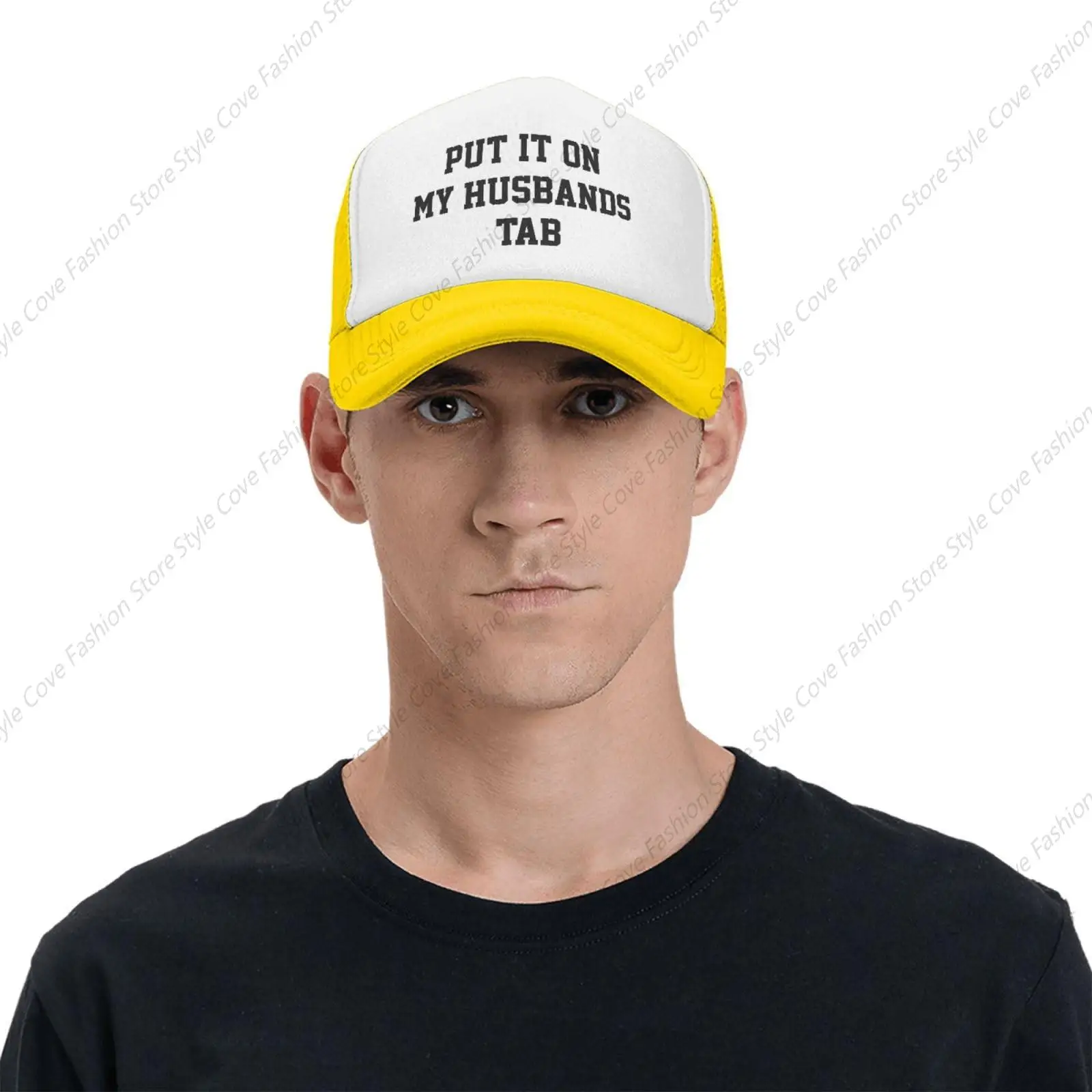 Put It On My Husbands Tab Trucker Hat Funny Mesh Adjustable Adult Mesh Hat Wygodna letnia czapka z daszkiem Oddychająca czapka z siateczki