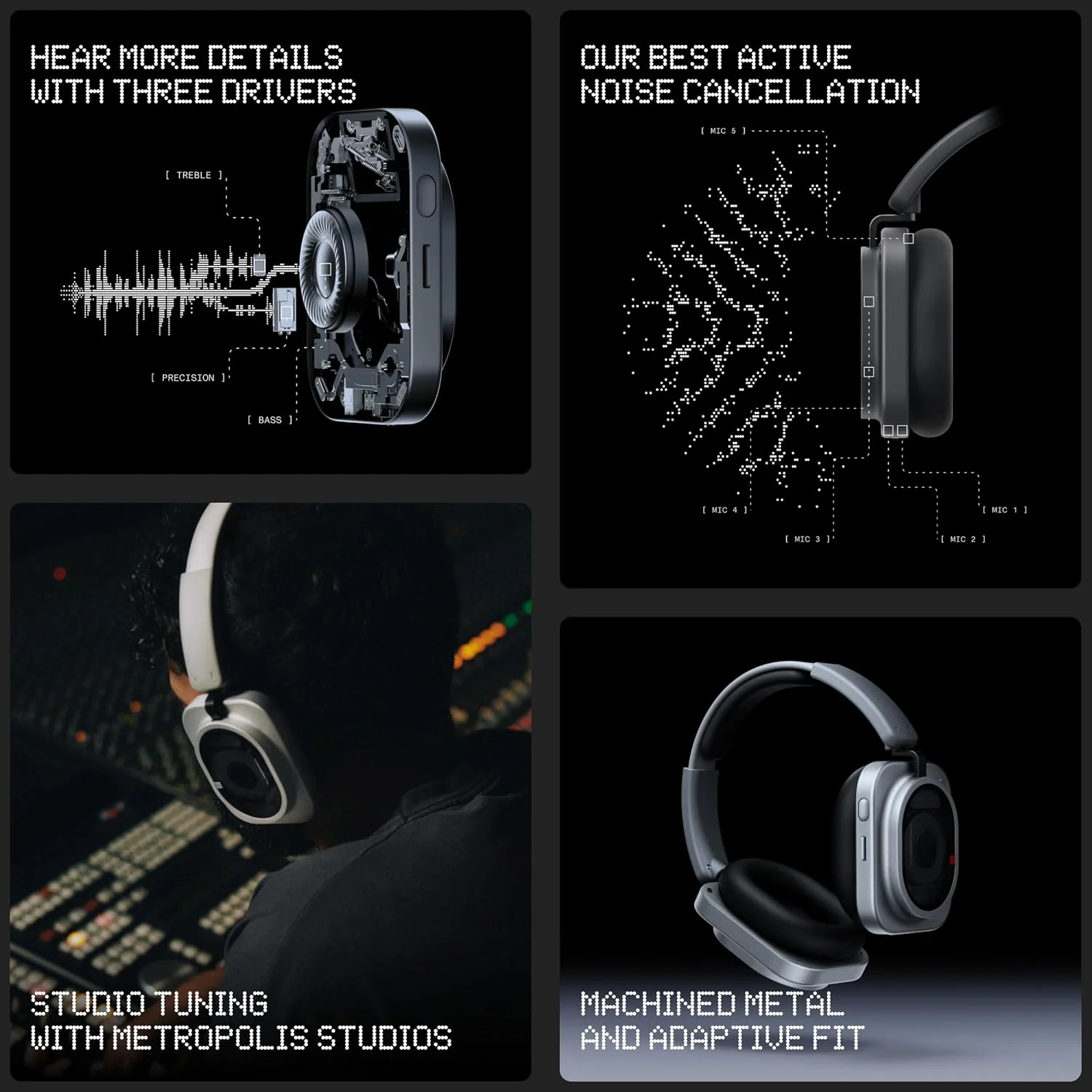 Nothing Headphone (1) Pro Triple Driver Wireless Headphones