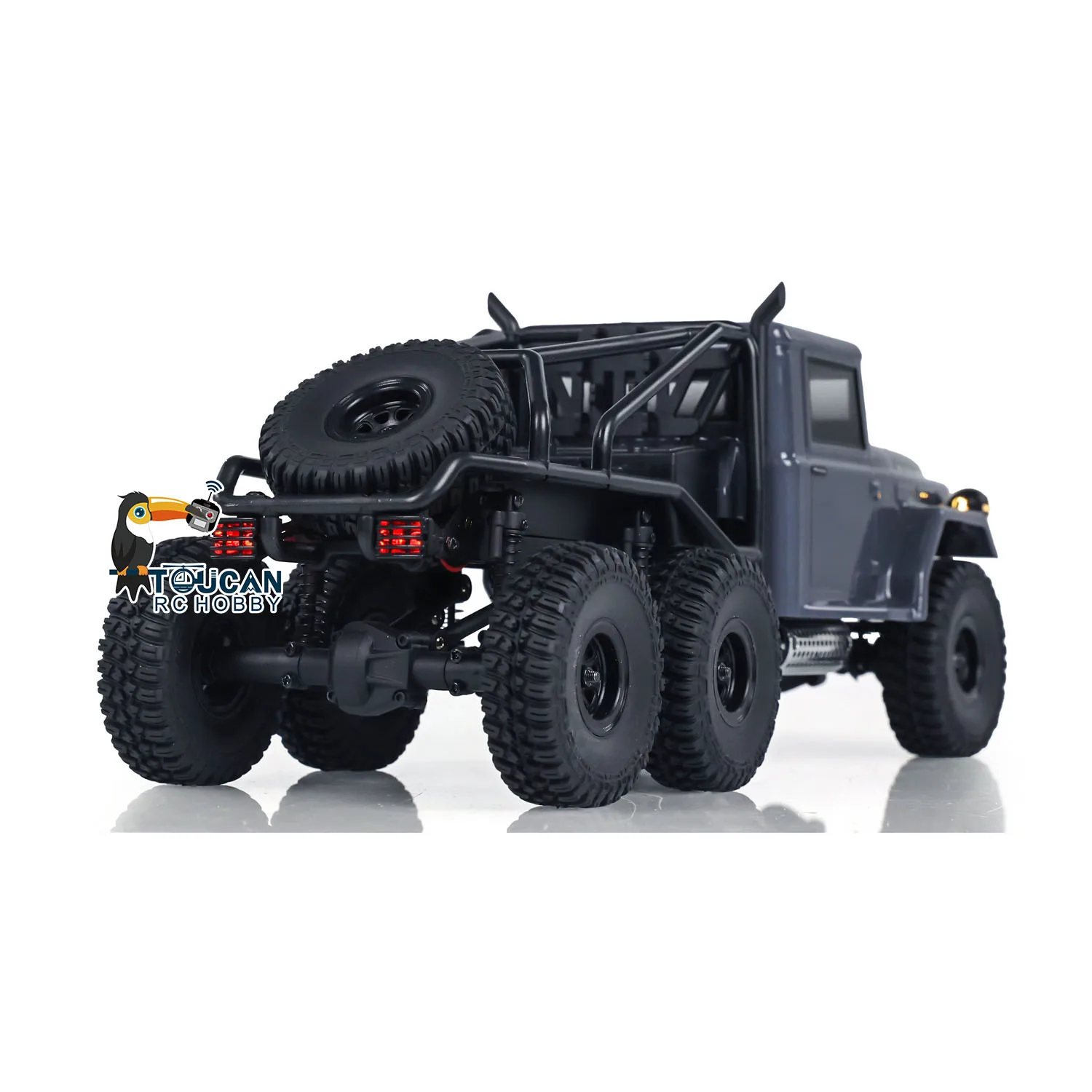 HB 1/18 Mini RC Rock Crawler Car Painted Assembled Conqueror 6x6 Ready to Run Remote Control Light Off-road Vehicle Gift Model