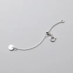 925 Silver Extension Extended Tail Chains Making Findings Bracelet Necklaces Connectors DIY Jewelry Can Move