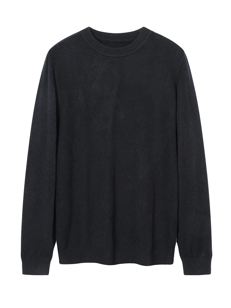 

Homeslice Men's Knitted Sweater round Ne Base Layer Warm Inner Wear Autumn Winter Faion Ci Sle Polyester Blend Long S...