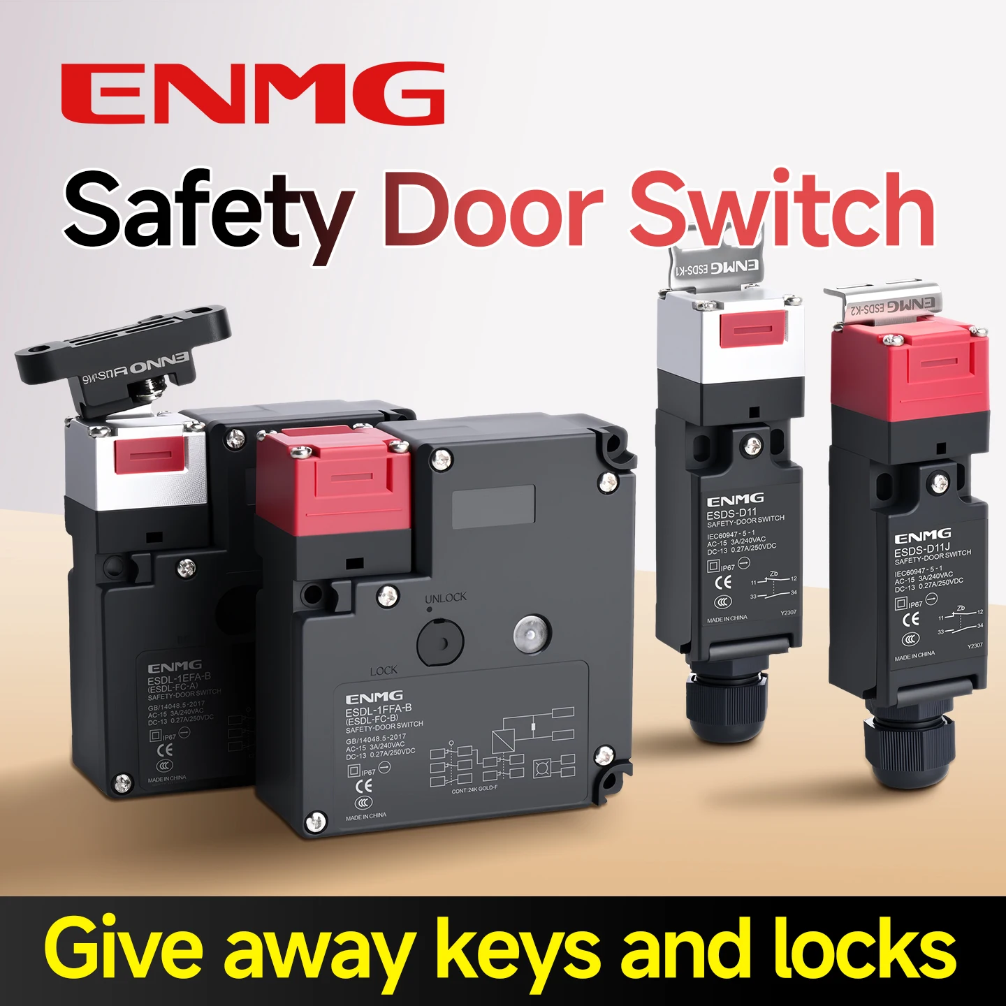 ENMG سلامة الباب التعشيق التبديل المكونات في قفل الكهرومغناطيسي الحد التبديل آلة التصنيع باستخدام الحاسب الآلي قفل الباب الآمن قفل الميكانيكية