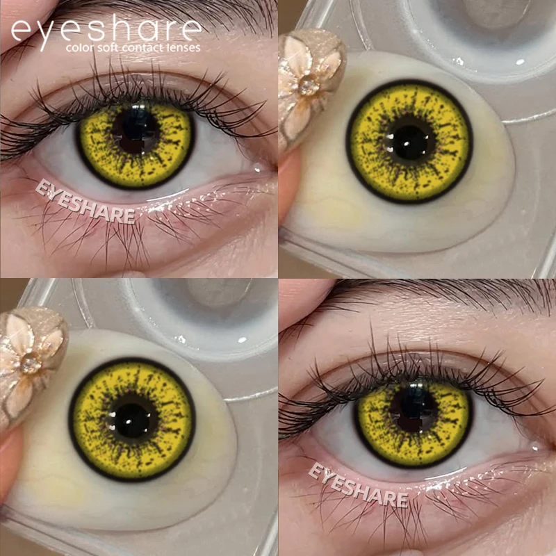 EYESHARE 1 Paar Cosplay Farbige Kontaktlinsen für Augen Rote Kontaktlinsen Anime Rosa Augenlinsen Halloween Beauty Make-up Linsen – Detail 10