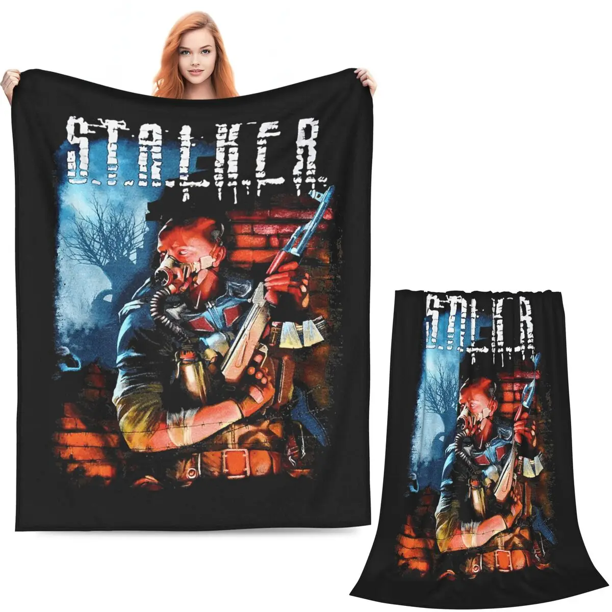 Game Stalker Shadow Of Chernobyl Classic Blanket Soft Warm Flannel Throw Blanket Cover for Bed  Picnic Travel Home Sofa