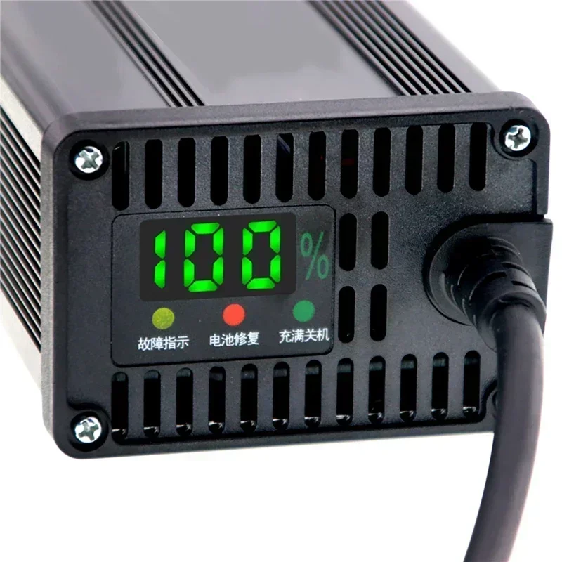 48V 60V 72V 8A 10A 15A Lithium Charger 54.6V 65.7V 84V High-power Fast Charging Smart Display Metal Shell Power Charger