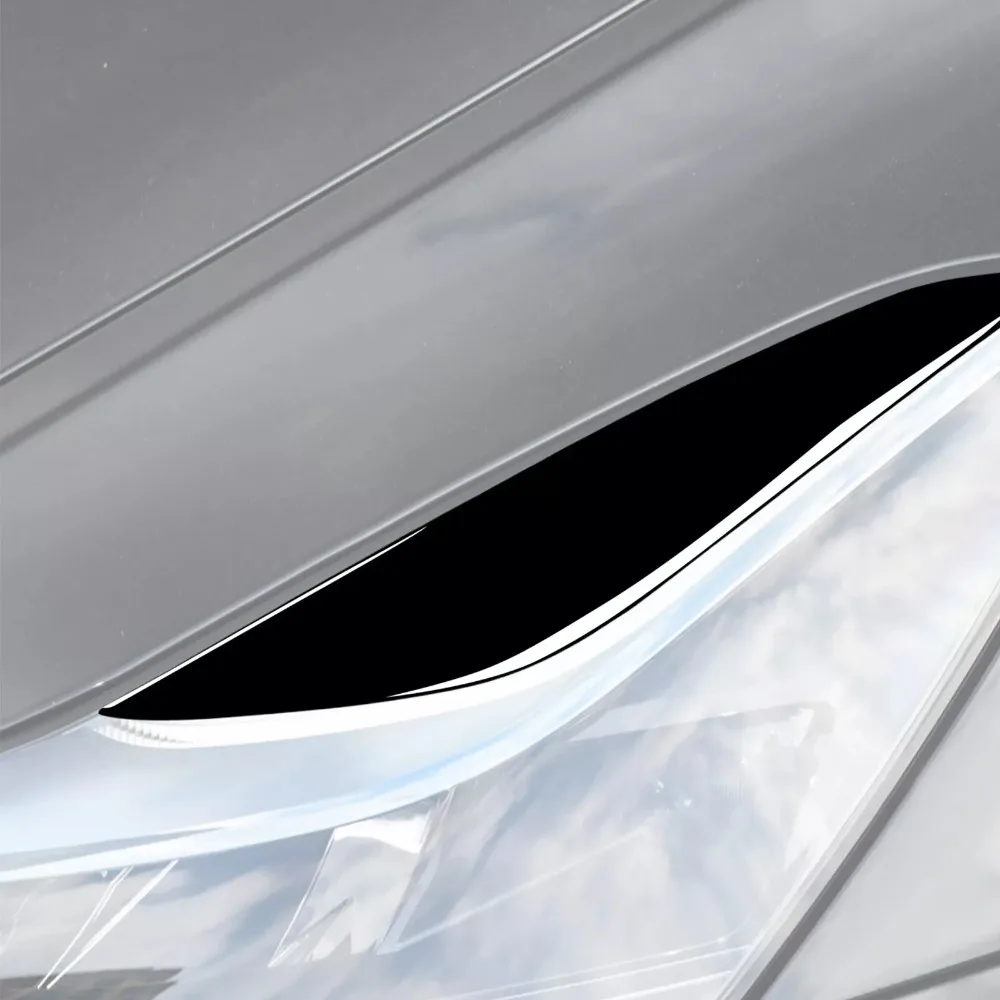 For Tesla Model 3 2017 2018 2019 2020 2021 2022 Car Headlight Eyebrows Eyelids Eye Lid Trim Sticker Cover Plastic Accessories