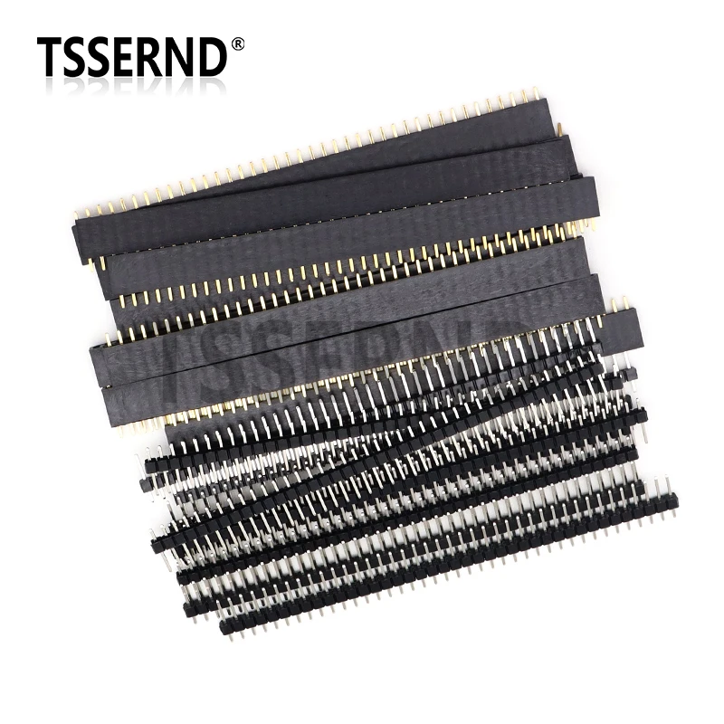 20 Pcs 10 Pairs 40 Pin 1x40 Single Row Male And Female 2.54 Breakable Pin Header PCB JST Connector Strip For Arduino DIY Kit