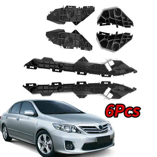 Imagen 1 del producto 6 uds para Toyota Corolla 2009-2013 cubierta de parachoques trasero juego de soportes de retención izquierda derecha