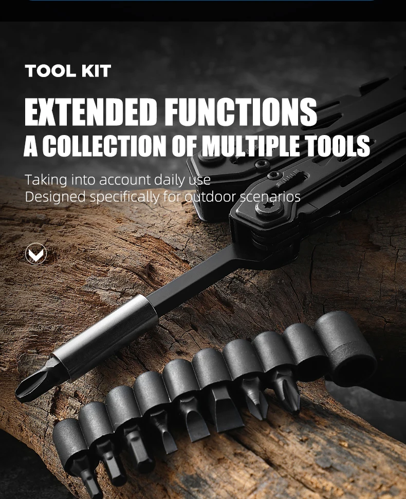 LETGOS Multitool Faltbare Zange Klappbare Schere mit Tasche Tägliche EDC-Ausrüstung Multifunktionale Werkzeuge für Camping, Überleben und Outdoor-Aktivitäten – Detail 13