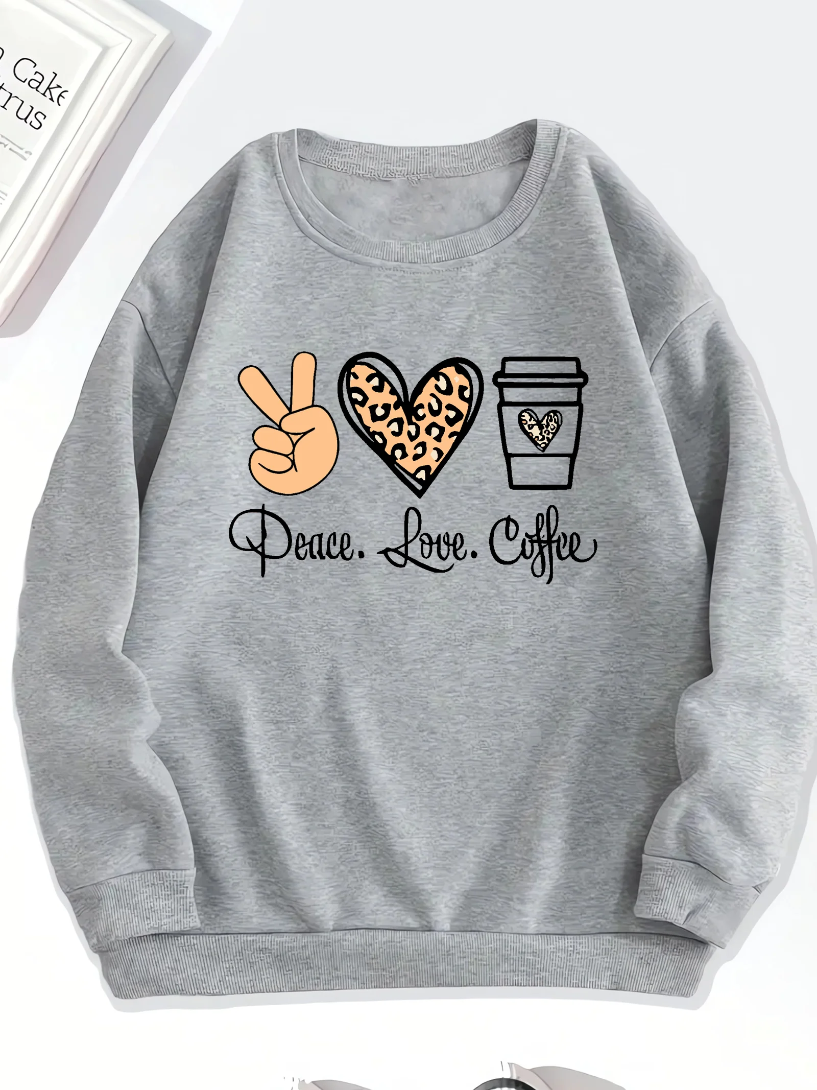 

Fashionable and trendy, women's round neck printed hoodie, women's autumn and winter casual clothing, loose and comfortable