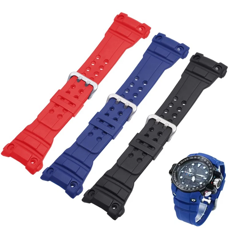 

GWN-1000 полимерный ремешок для Casio G-SHOCK 5371 GWN-1000B GWN 1000, мужской сменный силиконовый ремешок для часов, спортивный водонепроницаемый браслет для часов