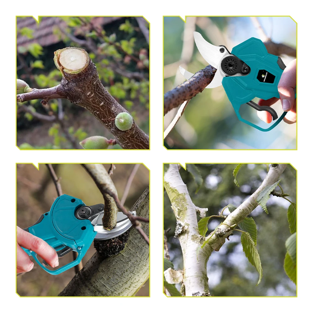 무선 4단 기어 휴대용 리튬 전기 전정가위 (마키타 배터리용 디지털 화면 디스플레이 포함)