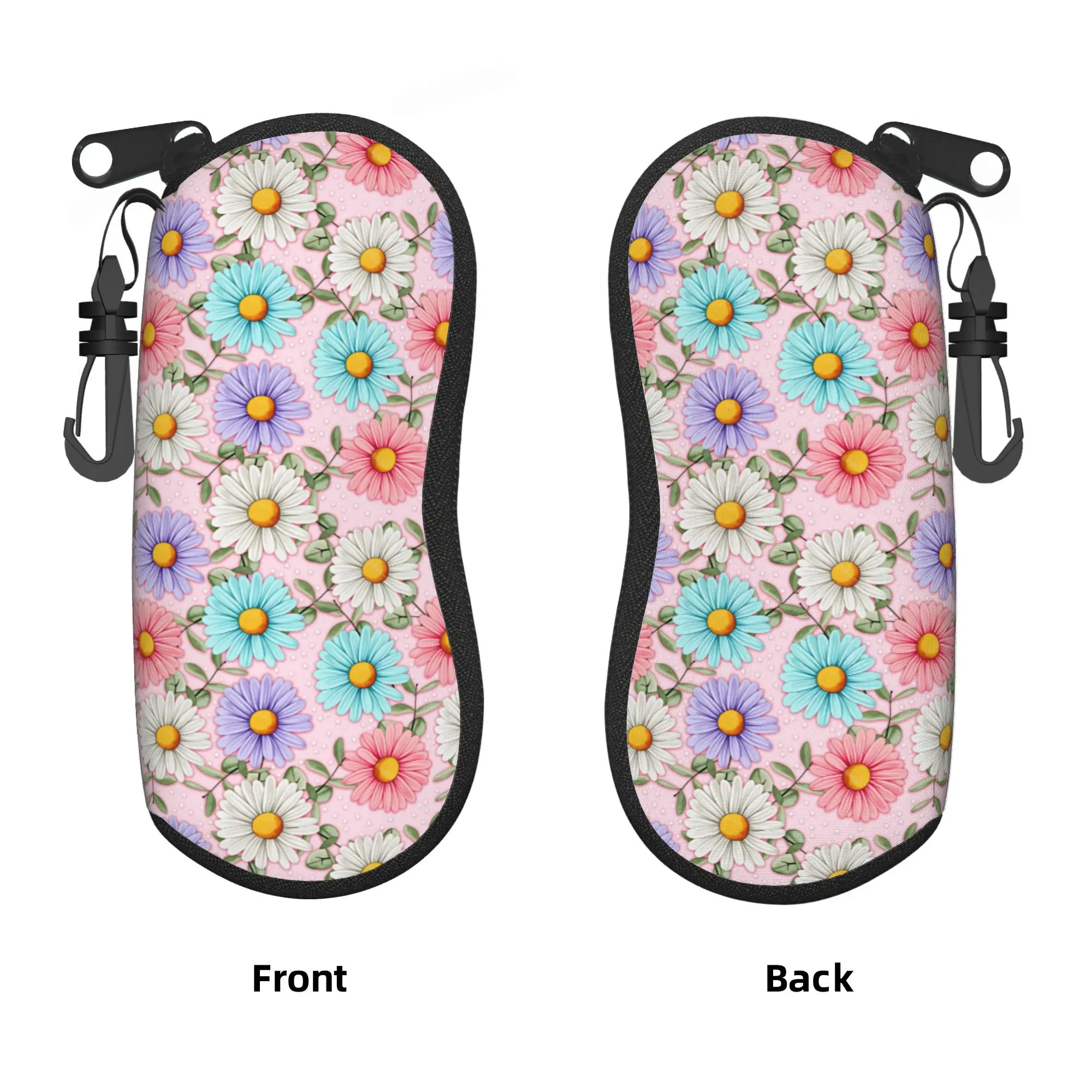 Delicate Watercolor Daisy Pattern Glasses Case  Sunglasses Case Outdoor Trend Eyewear Box Original Unisex Eyeglass Cases Cover